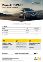 Renault Espace - cennik 2019 